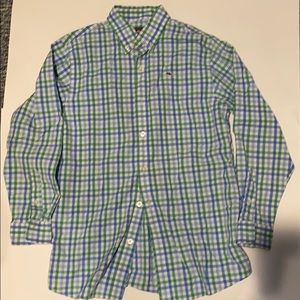 Boys Vineyard Vines gingham button-down shirt